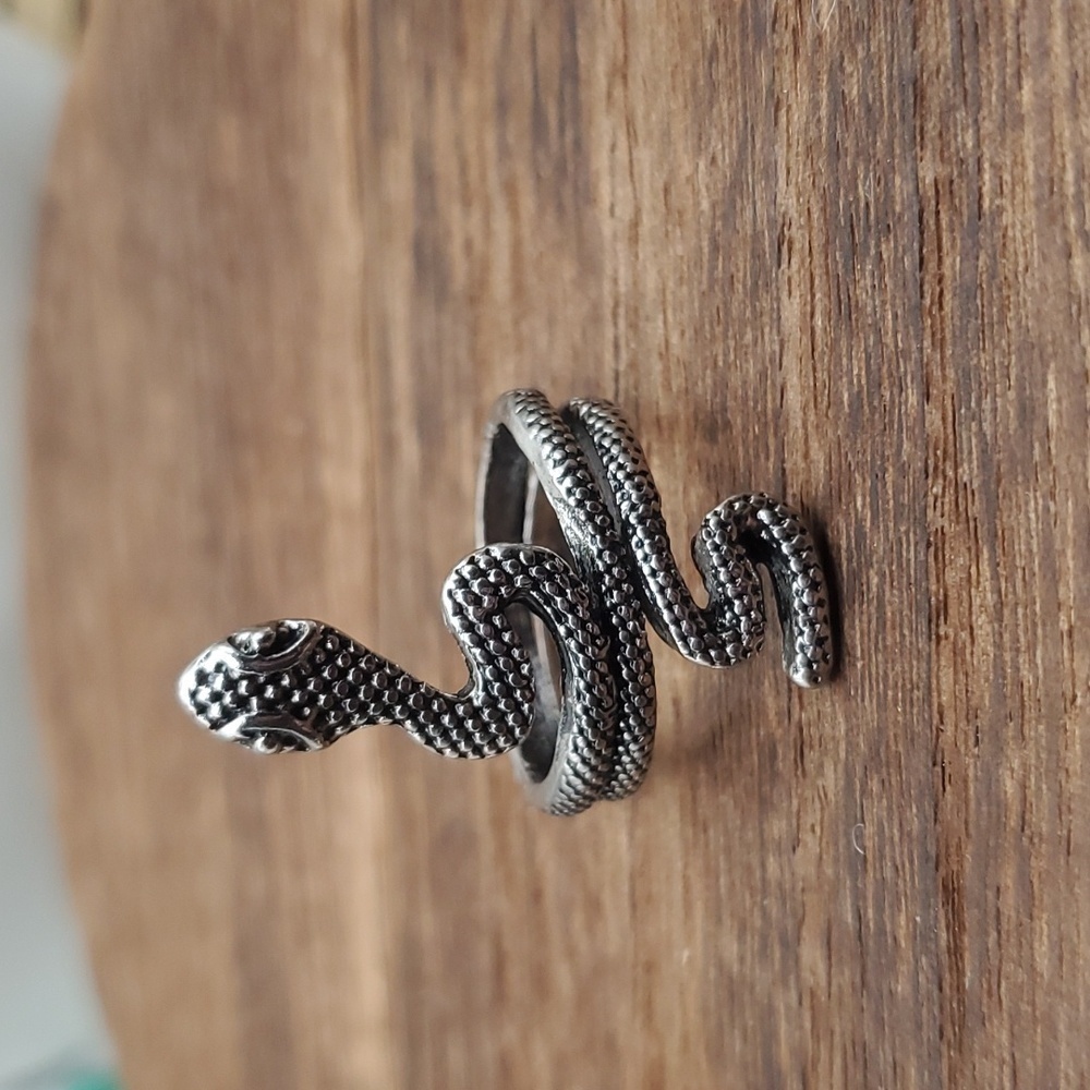 Serpent 🐍 snake silver ring Adjustable size‎ R334